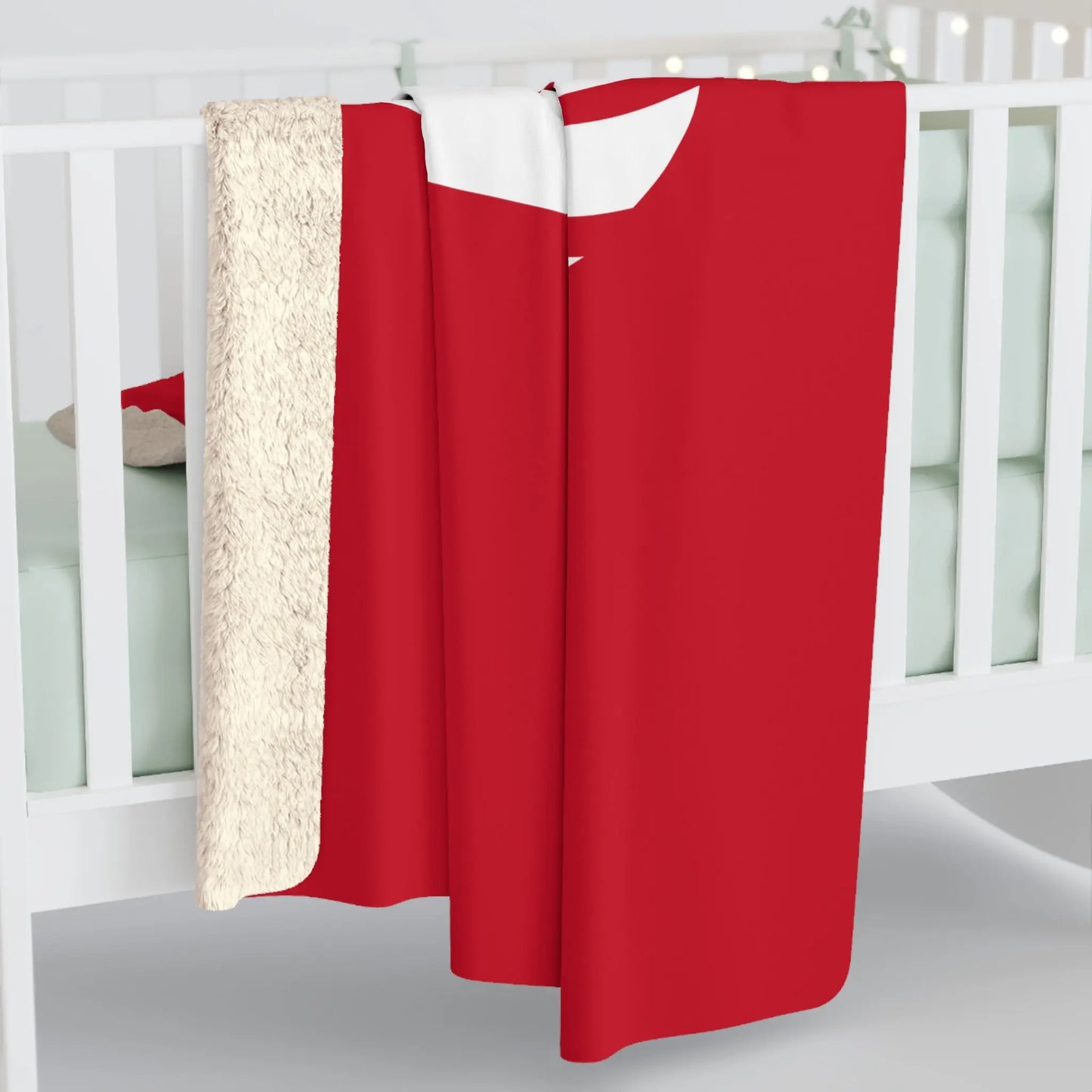 EO White Sherpa Fleece Blanket Printify