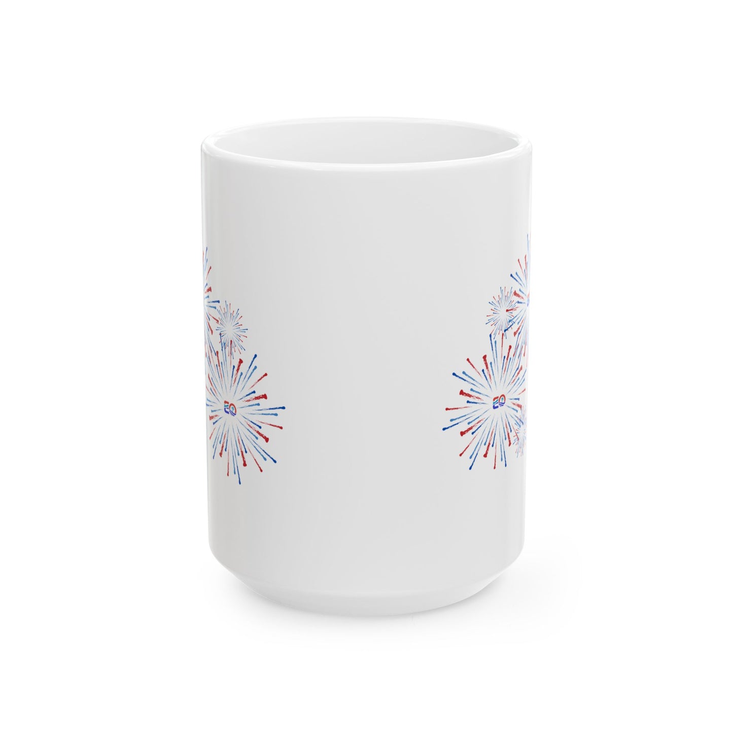 EO USA Fireworks Ceramic Mug, (11oz, 15oz)