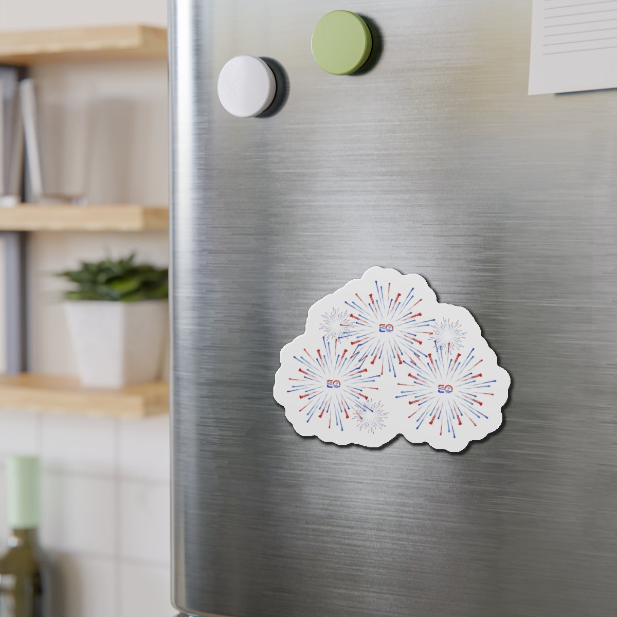 EO USA Fireworks Die-Cut Magnet