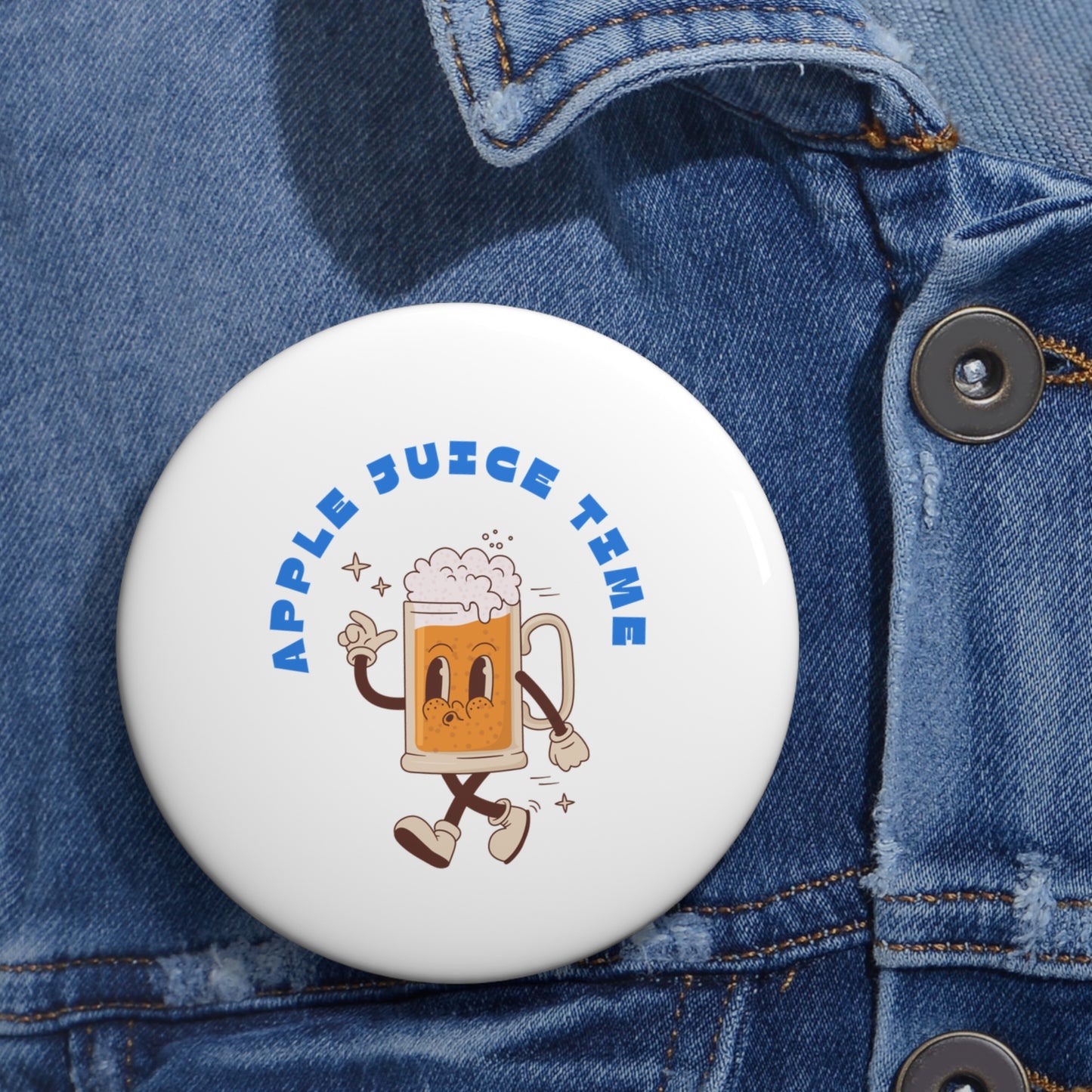 Apple Juice Time Pin Printify