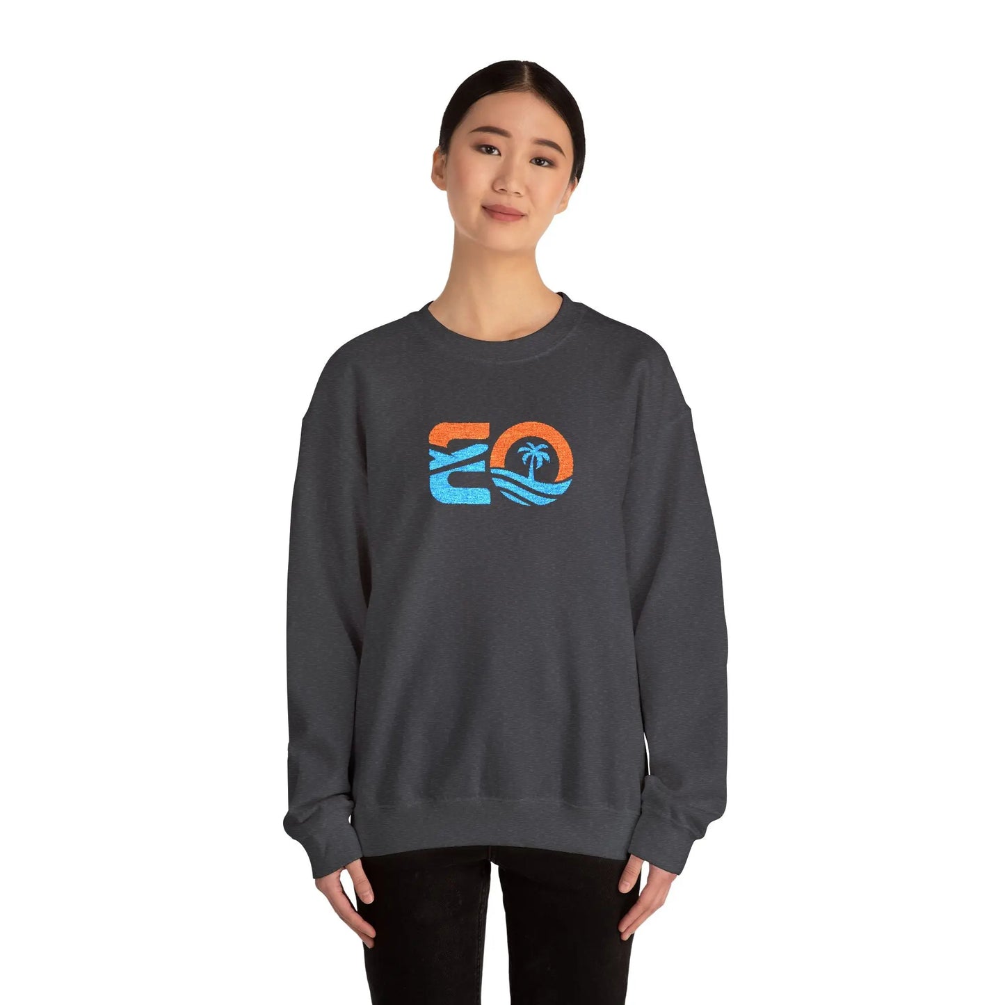 EO Embroidered Unisex Heavy Blend™ Crewneck Sweatshirt Printify