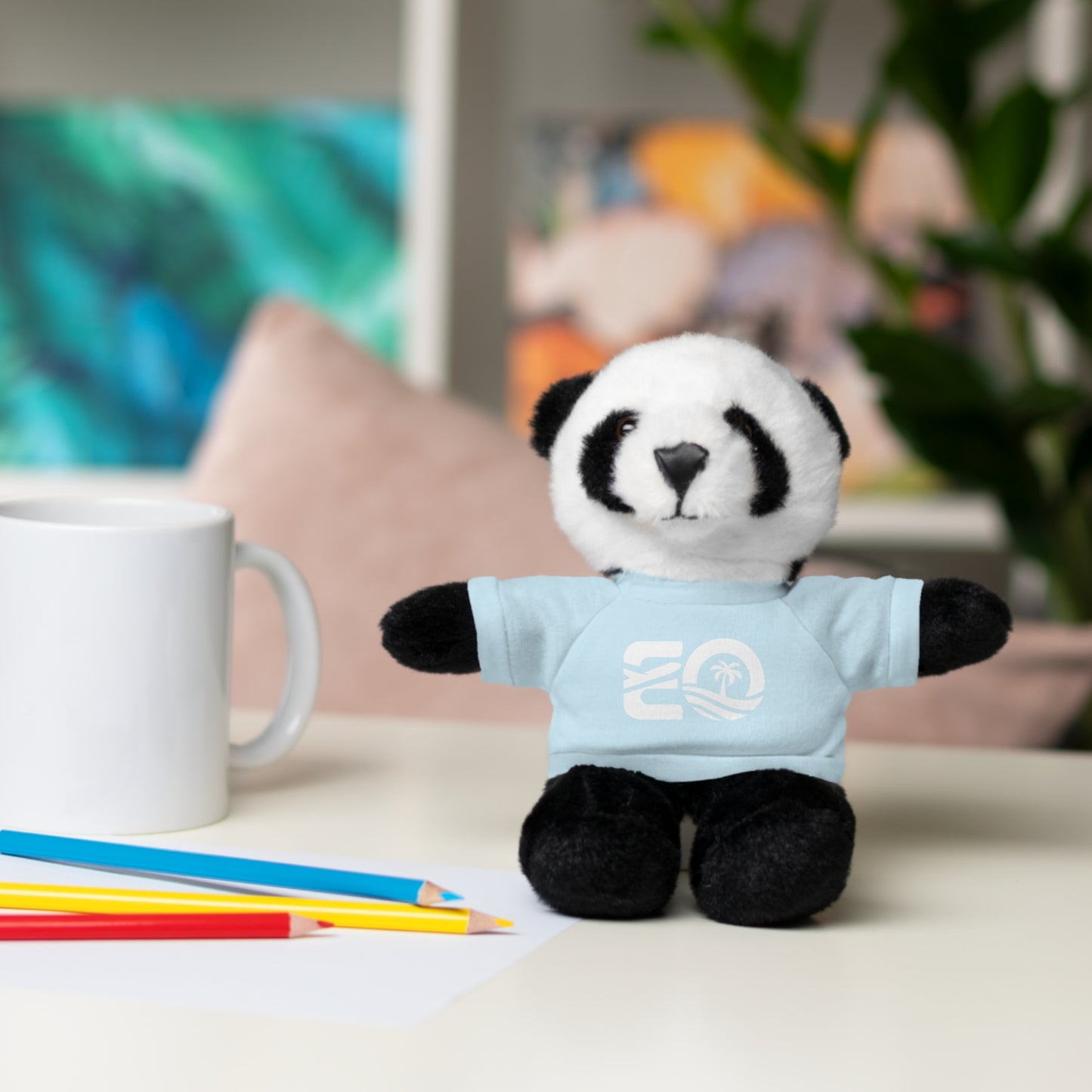 EO White Stuffed Animals with Tee