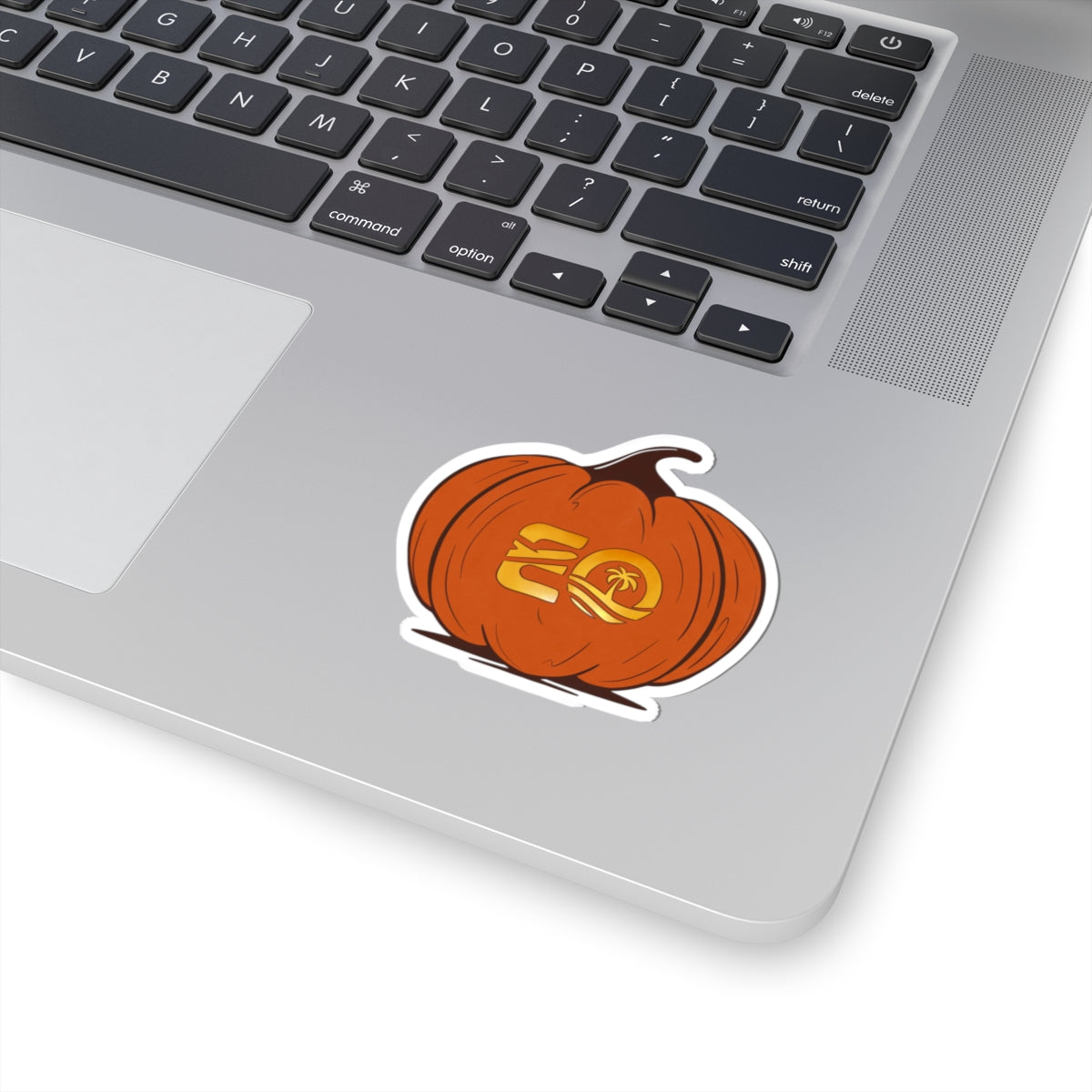 EO Logo Pumpkin Halloween Stickers Printify
