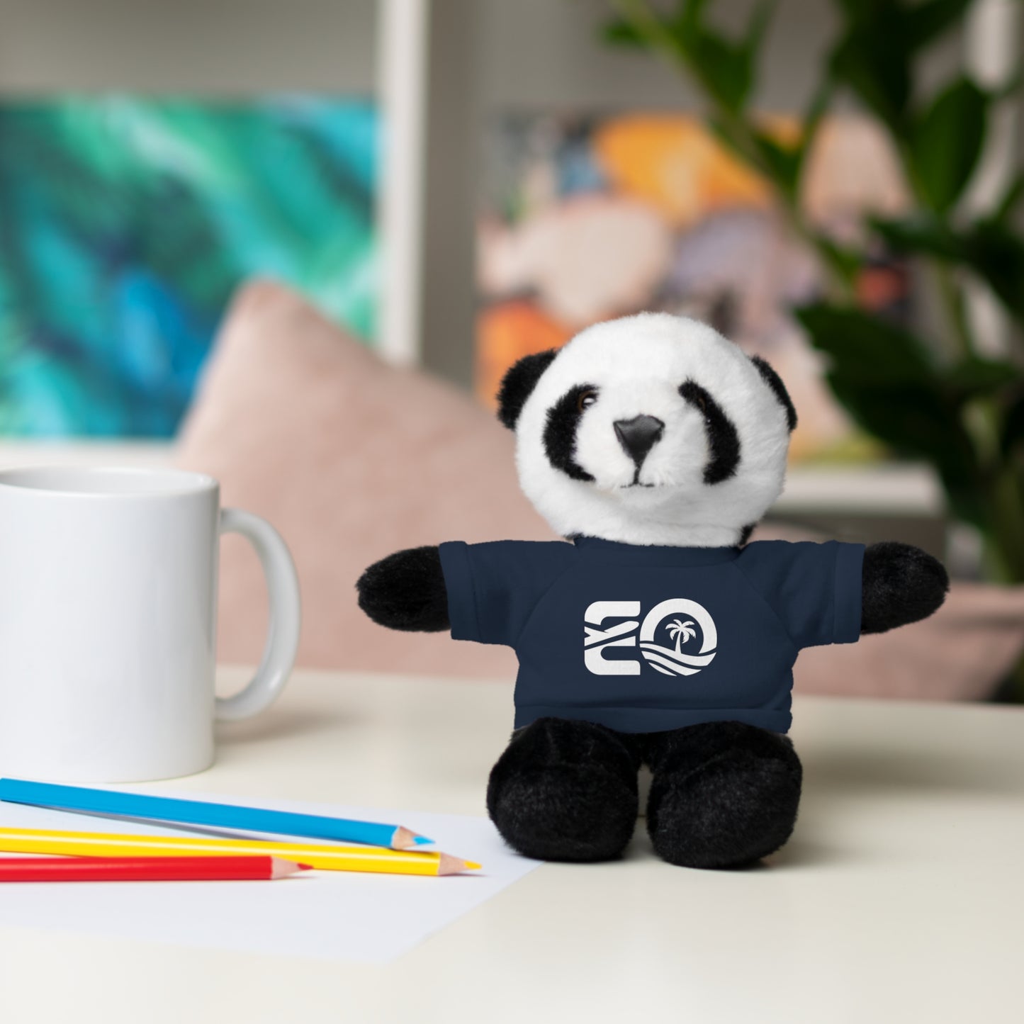 EO White Stuffed Animals with Tee