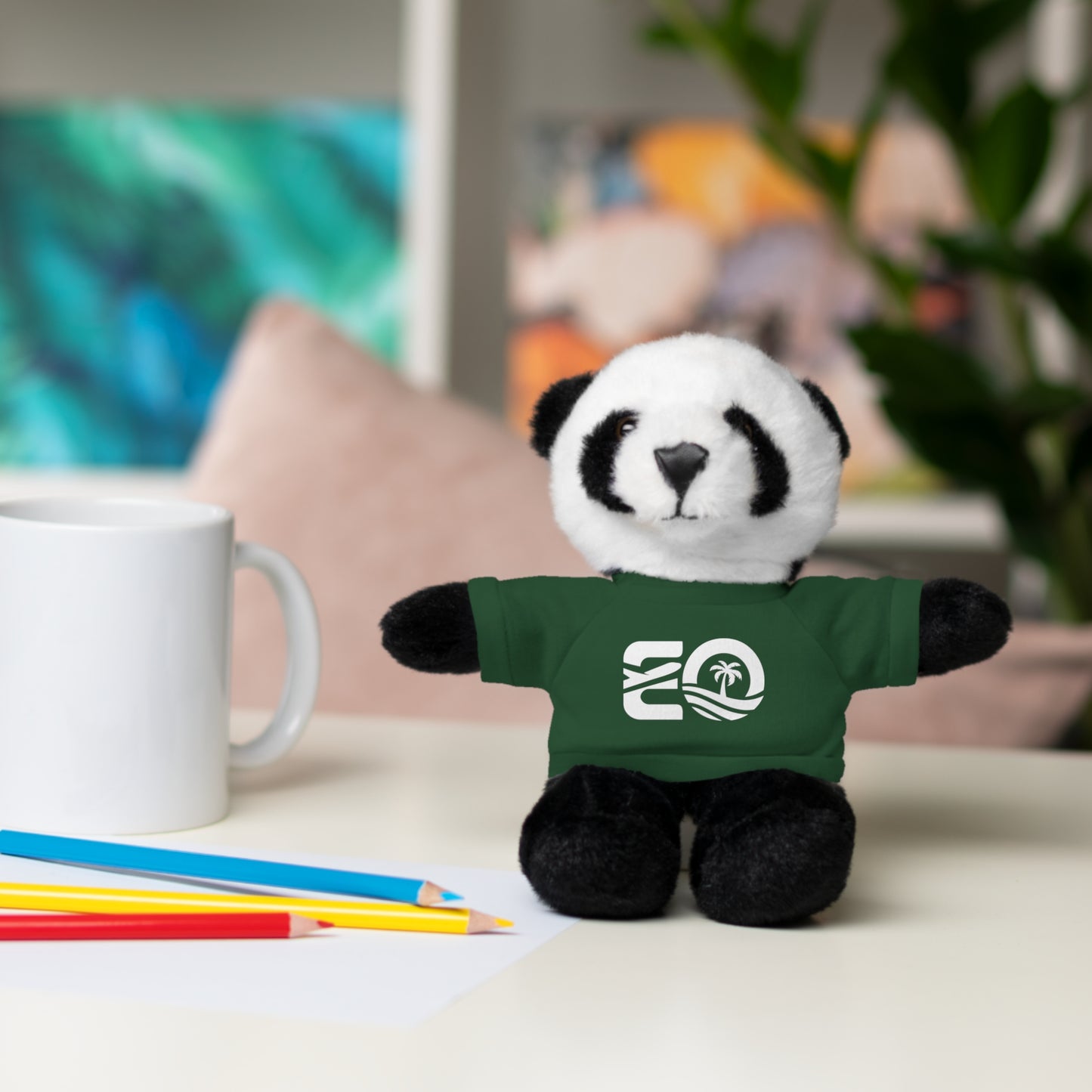 EO White Stuffed Animals with Tee