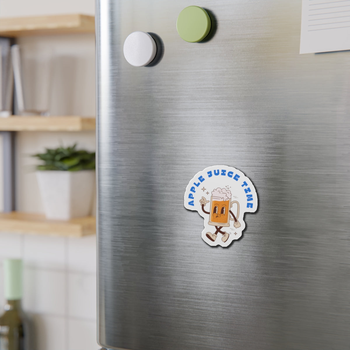 Apple Juice Time Die-Cut Magnet Printify