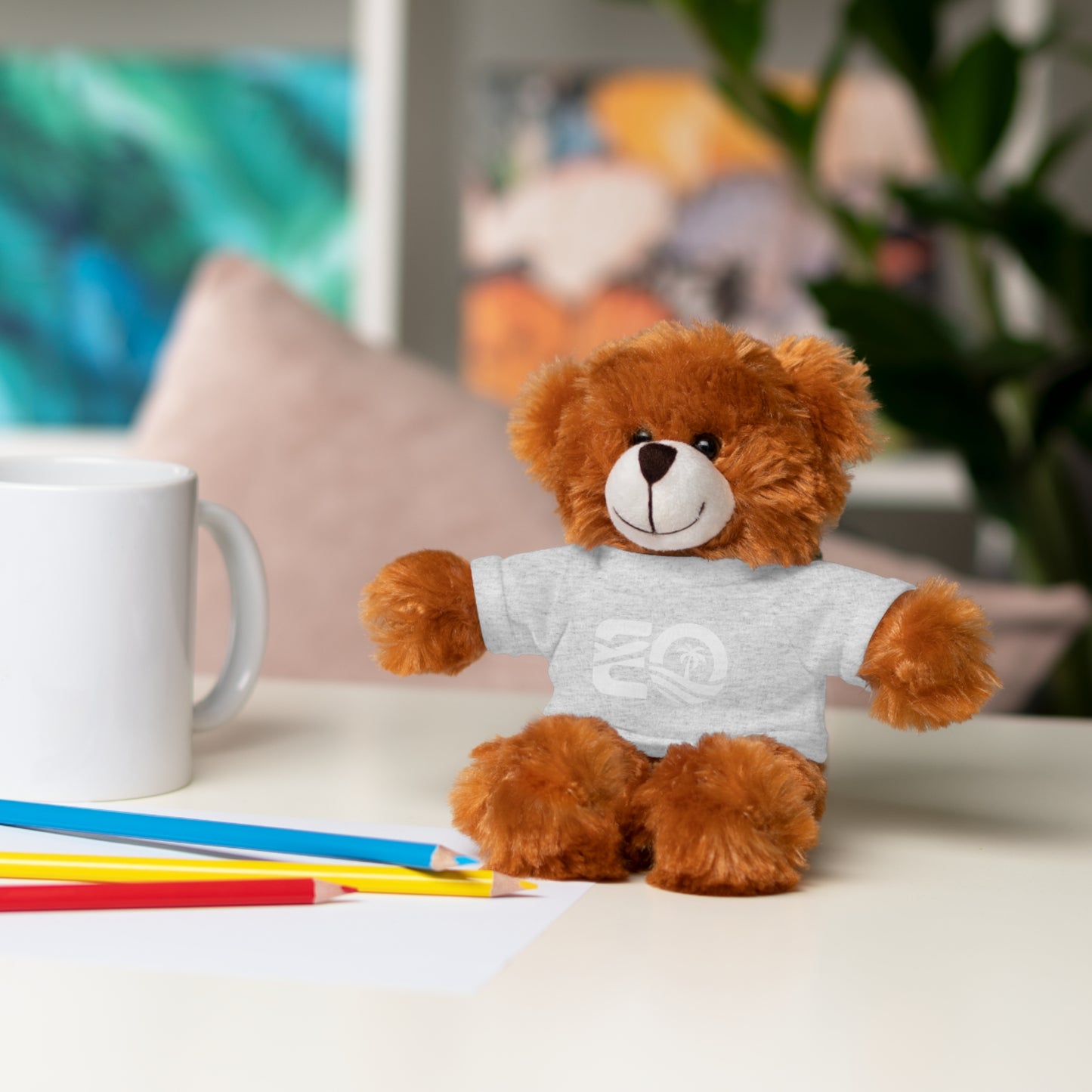 EO White Stuffed Animals with Tee