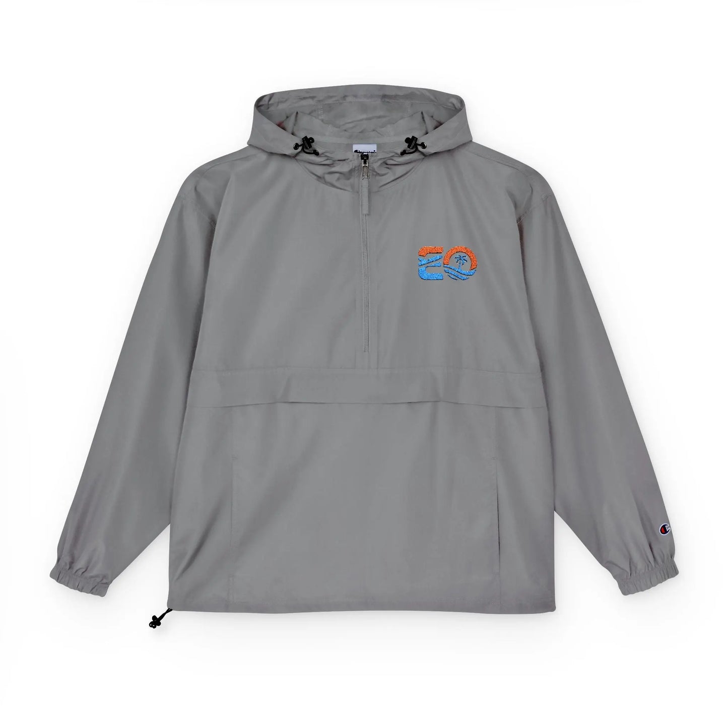 EO Embroidered Champion Unisex Packable Anorak Jacket Printify