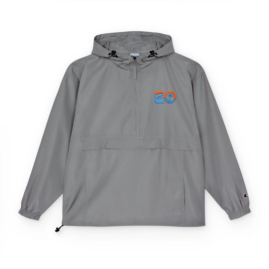 EO Embroidered Champion Unisex Packable Anorak Jacket Printify
