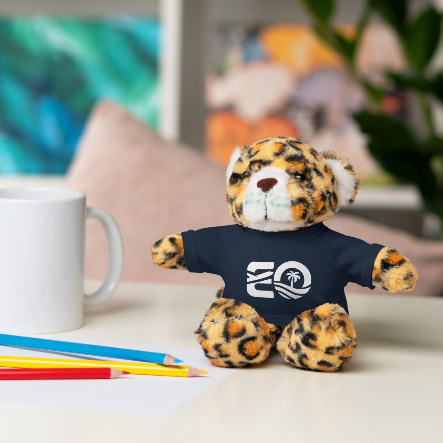 EO White Stuffed Animals with Tee