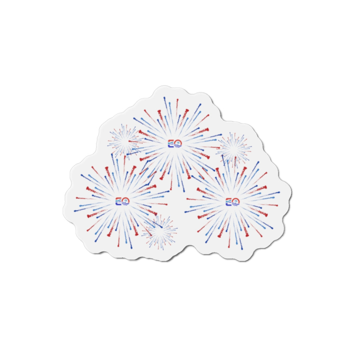 EO USA Fireworks Die-Cut Magnet