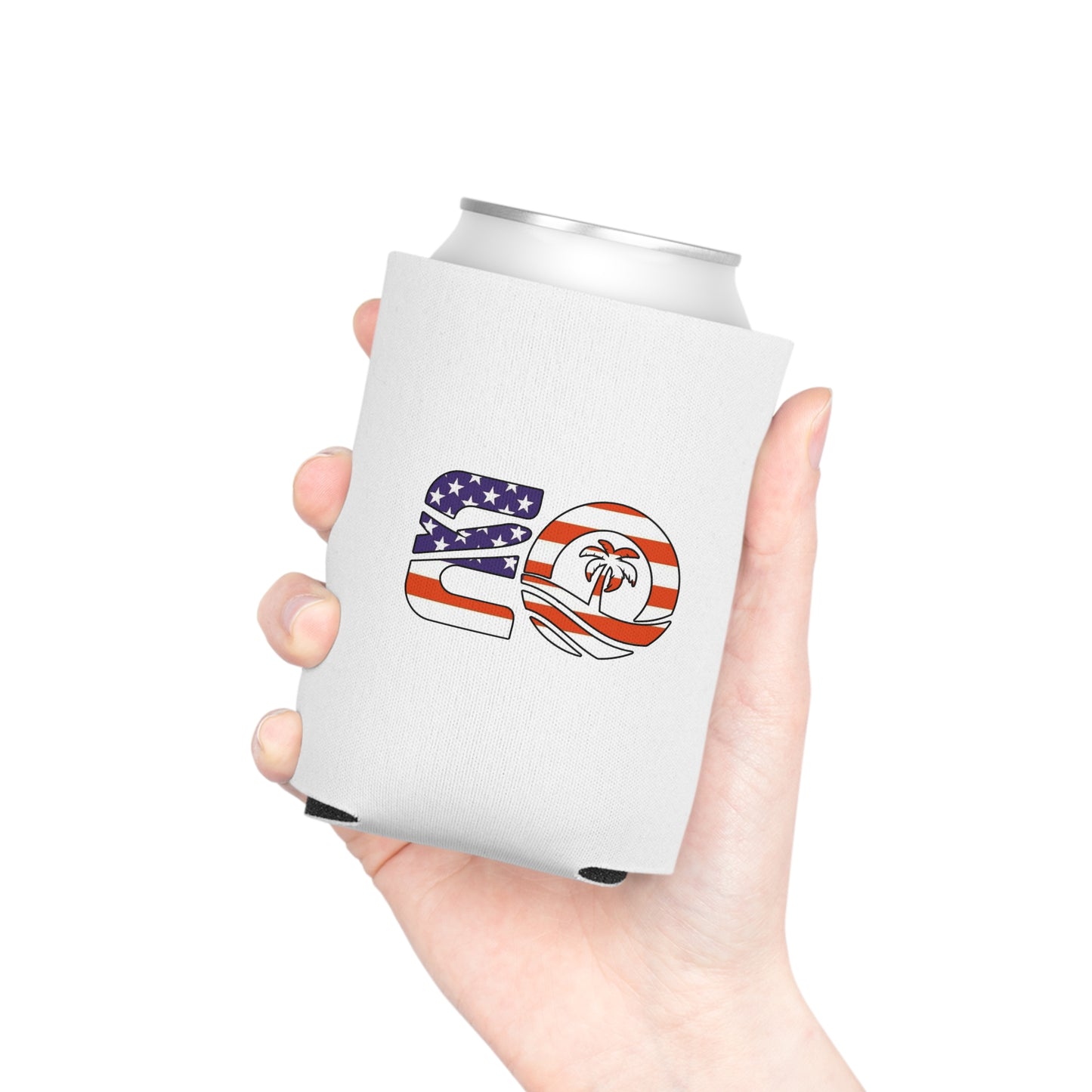 EO USA Flag Can Cooler Sleeve Printify
