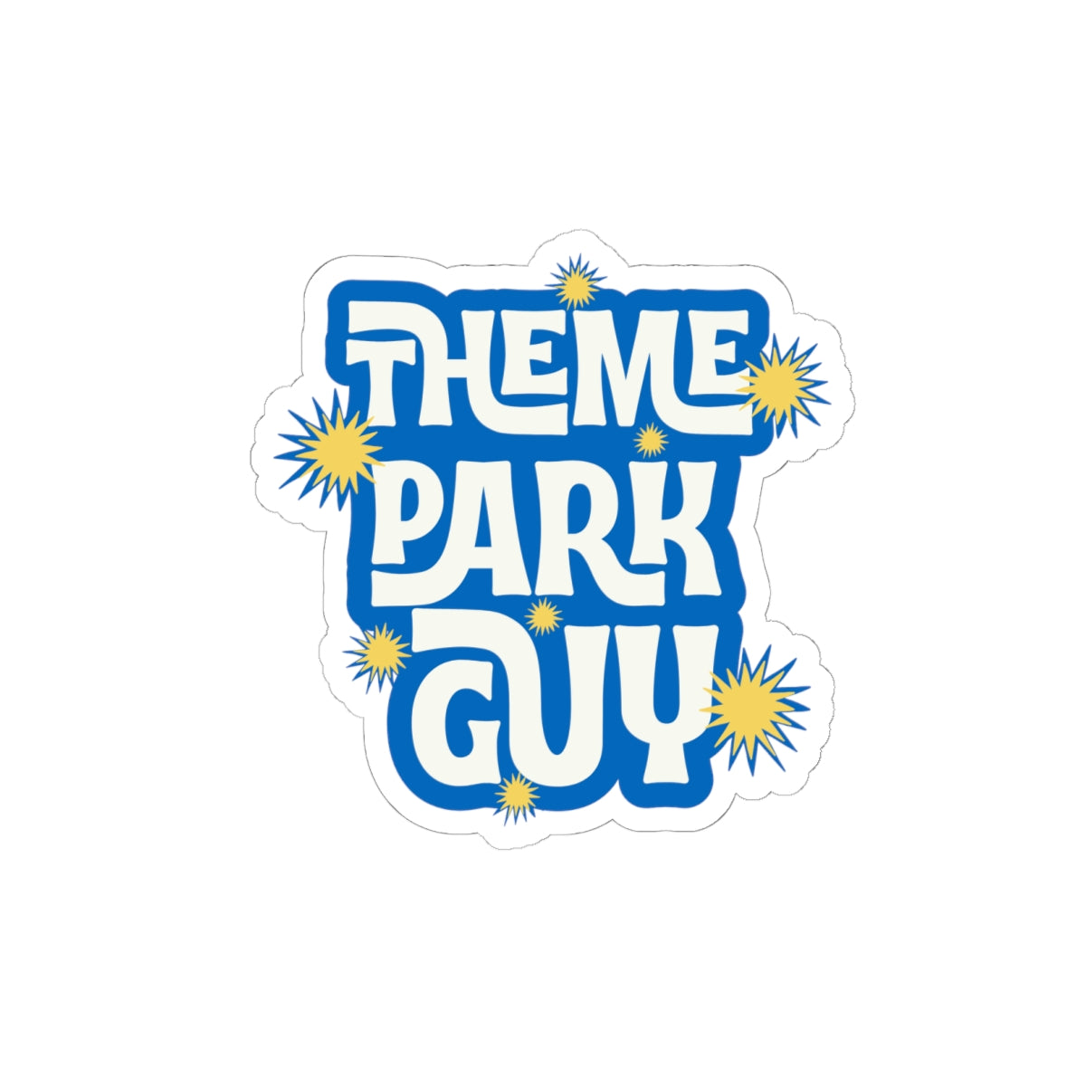 Theme Park Guy Sticker Printify