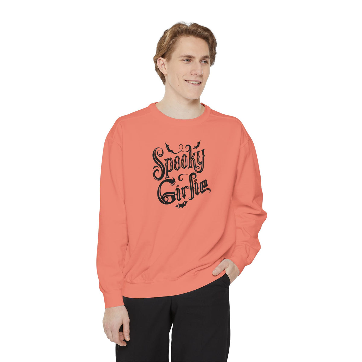 Spooky Girlie Unisex Garment-Dyed Sweatshirt Printify