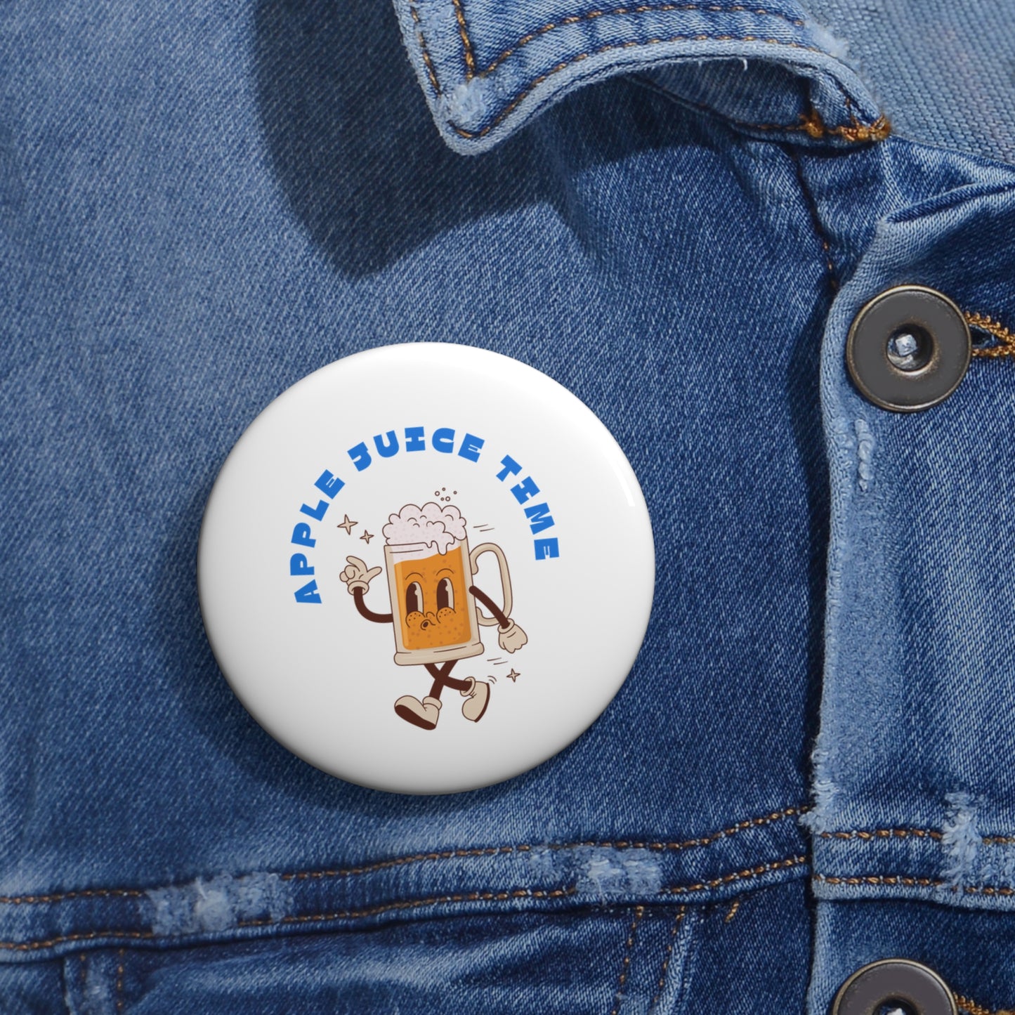 Apple Juice Time Pin Printify