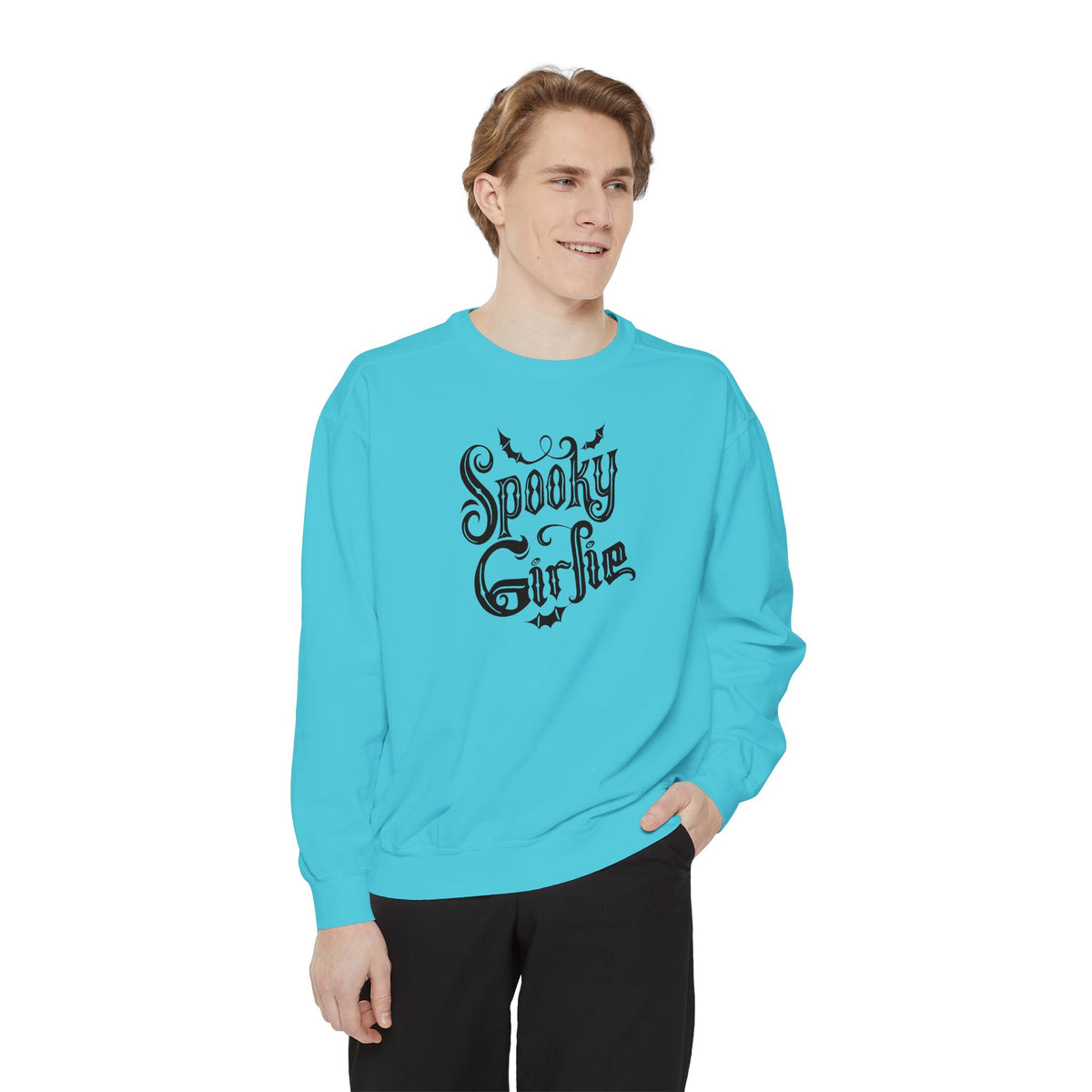 Spooky Girlie Unisex Garment-Dyed Sweatshirt Printify