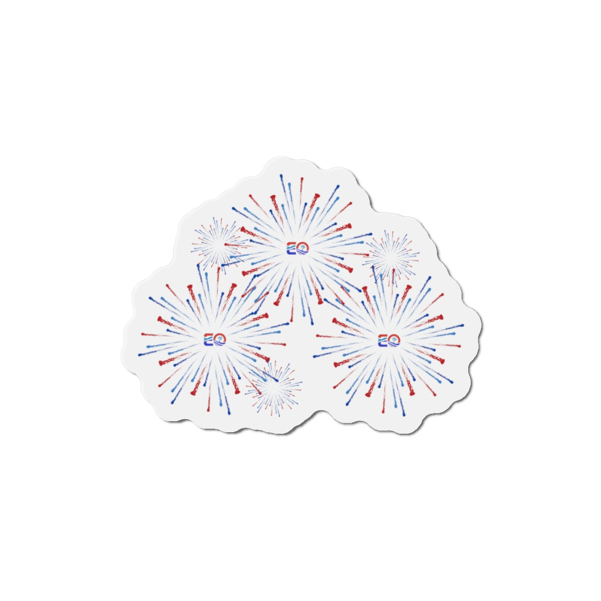EO USA Fireworks Die-Cut Magnet
