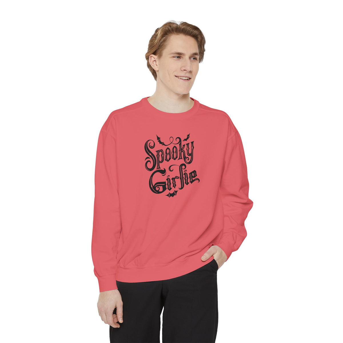 Spooky Girlie Unisex Garment-Dyed Sweatshirt Printify
