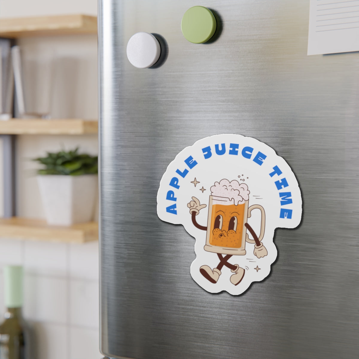 Apple Juice Time Die-Cut Magnet Printify