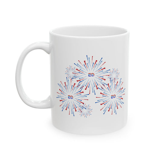 EO USA Fireworks Ceramic Mug, (11oz, 15oz)