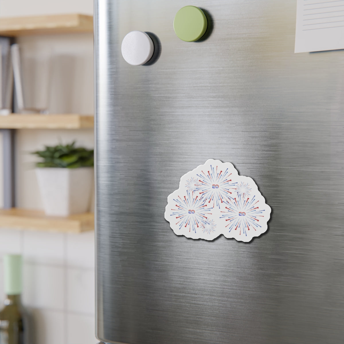 EO USA Fireworks Die-Cut Magnet