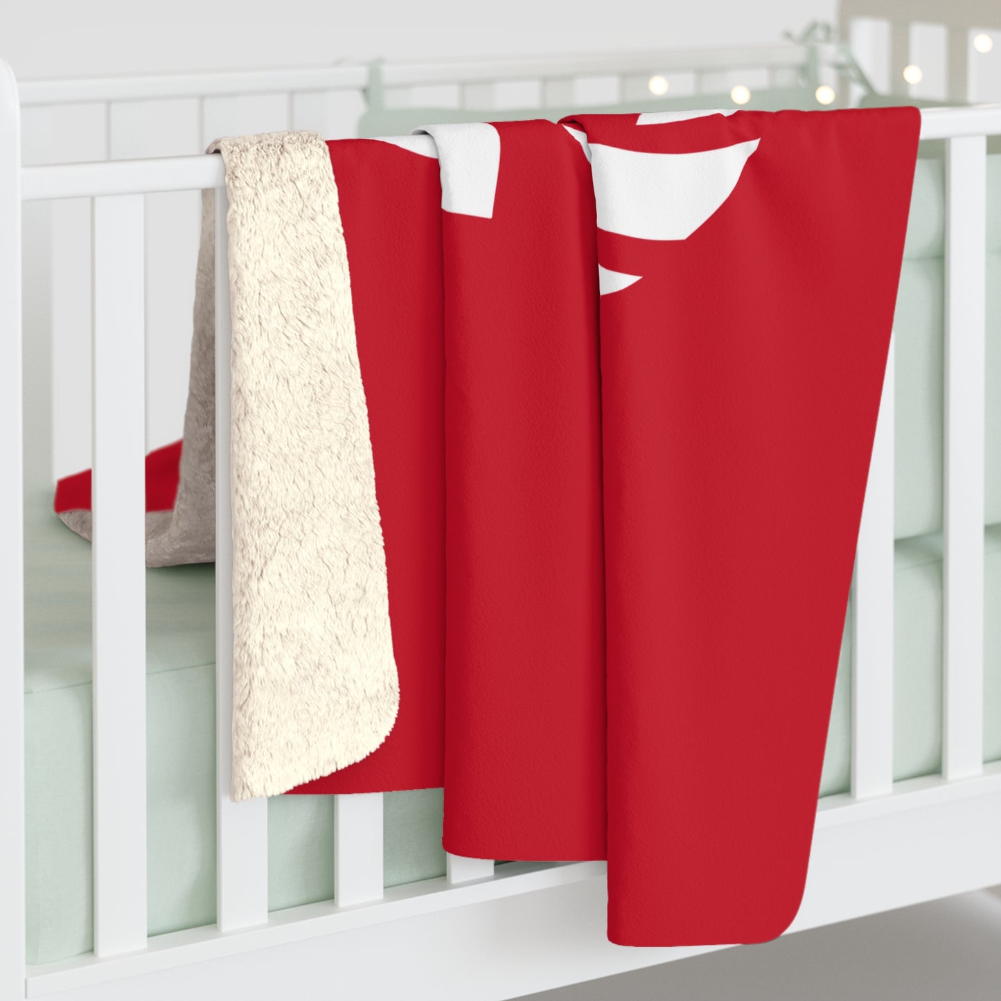 EO White Sherpa Fleece Blanket