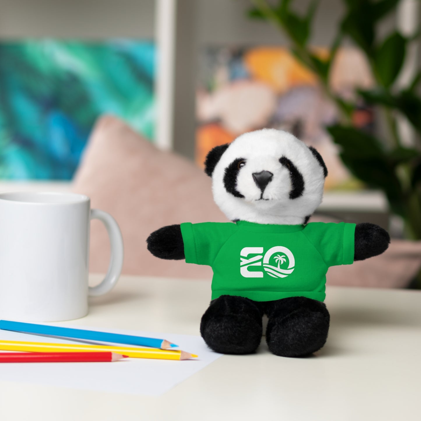 EO White Stuffed Animals with Tee