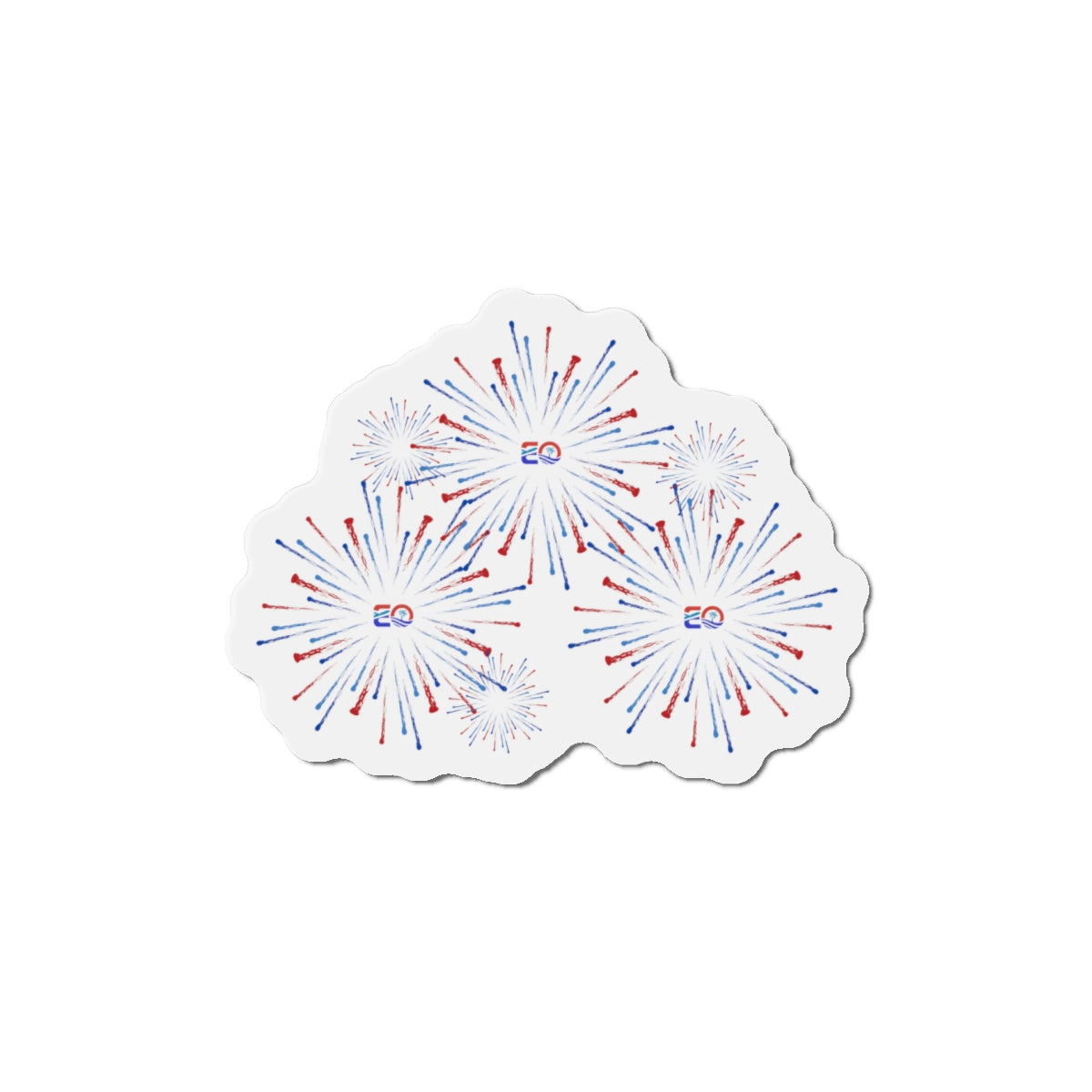 EO USA Fireworks Die-Cut Magnet