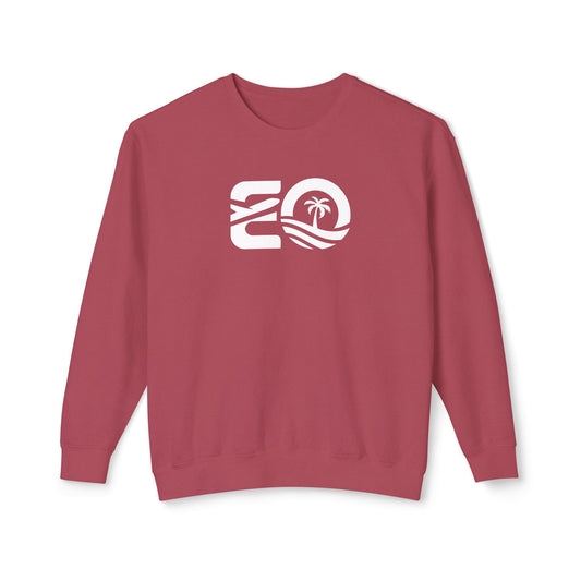 EO White Unisex Lightweight Crewneck Sweatshirt