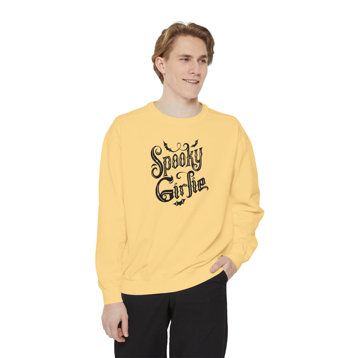 Spooky Girlie Unisex Garment-Dyed Sweatshirt Printify