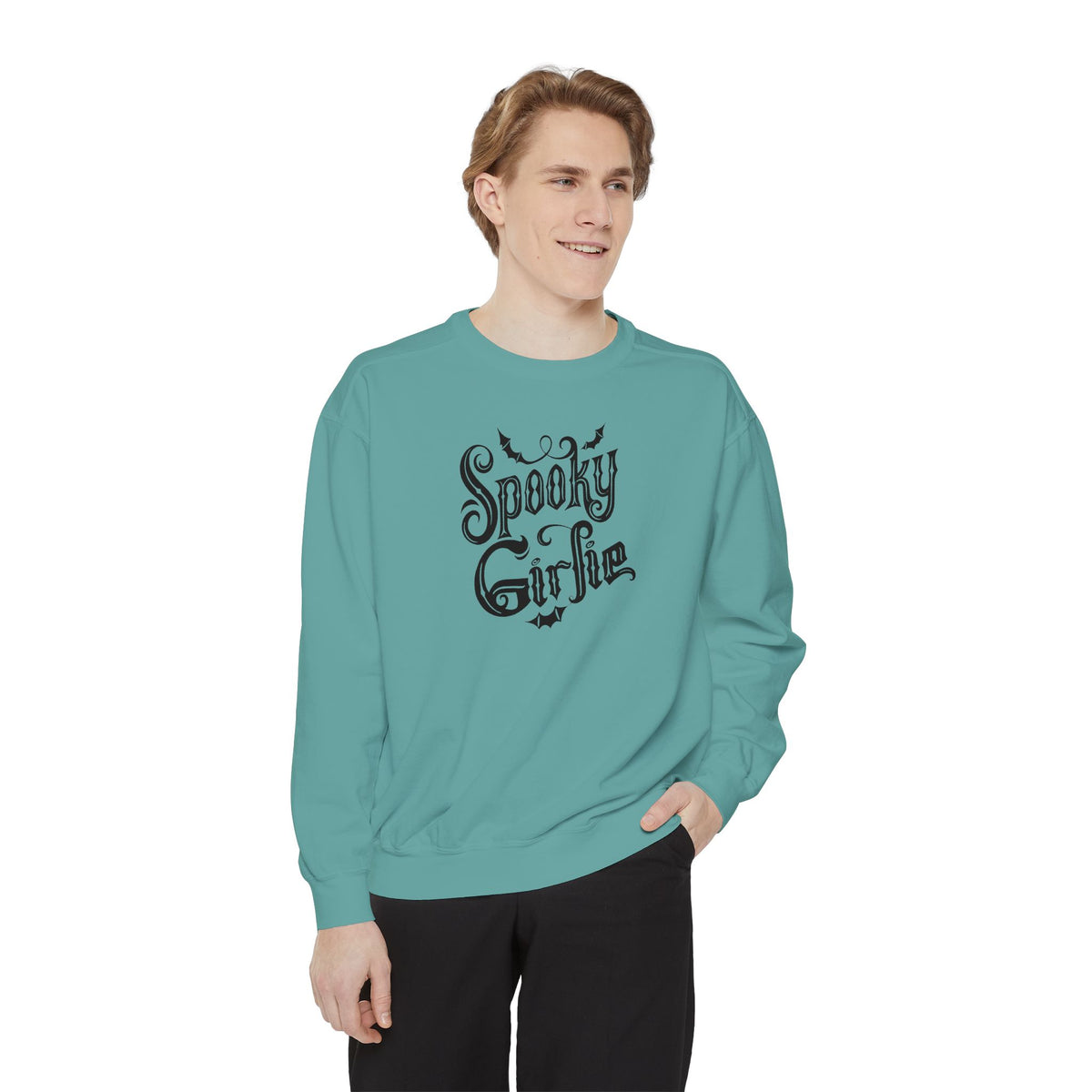 Spooky Girlie Unisex Garment-Dyed Sweatshirt Printify