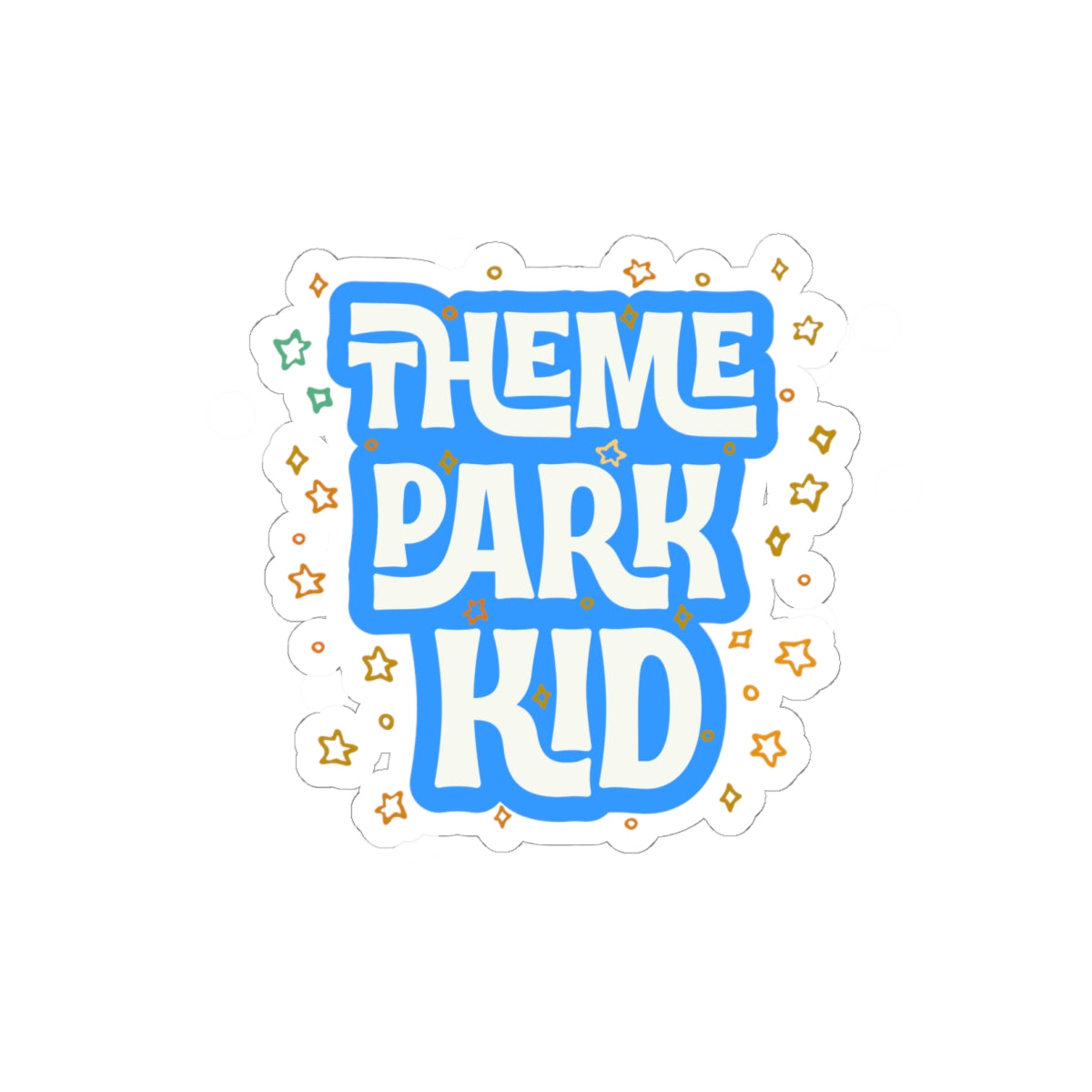 Theme Park Kid Sticker Printify