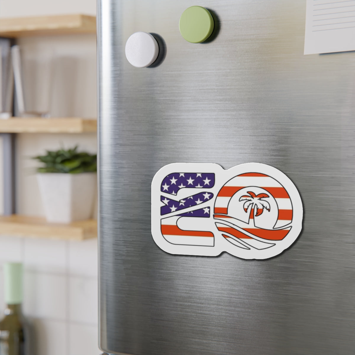 EO USA Flag Die-Cut Magnet Printify