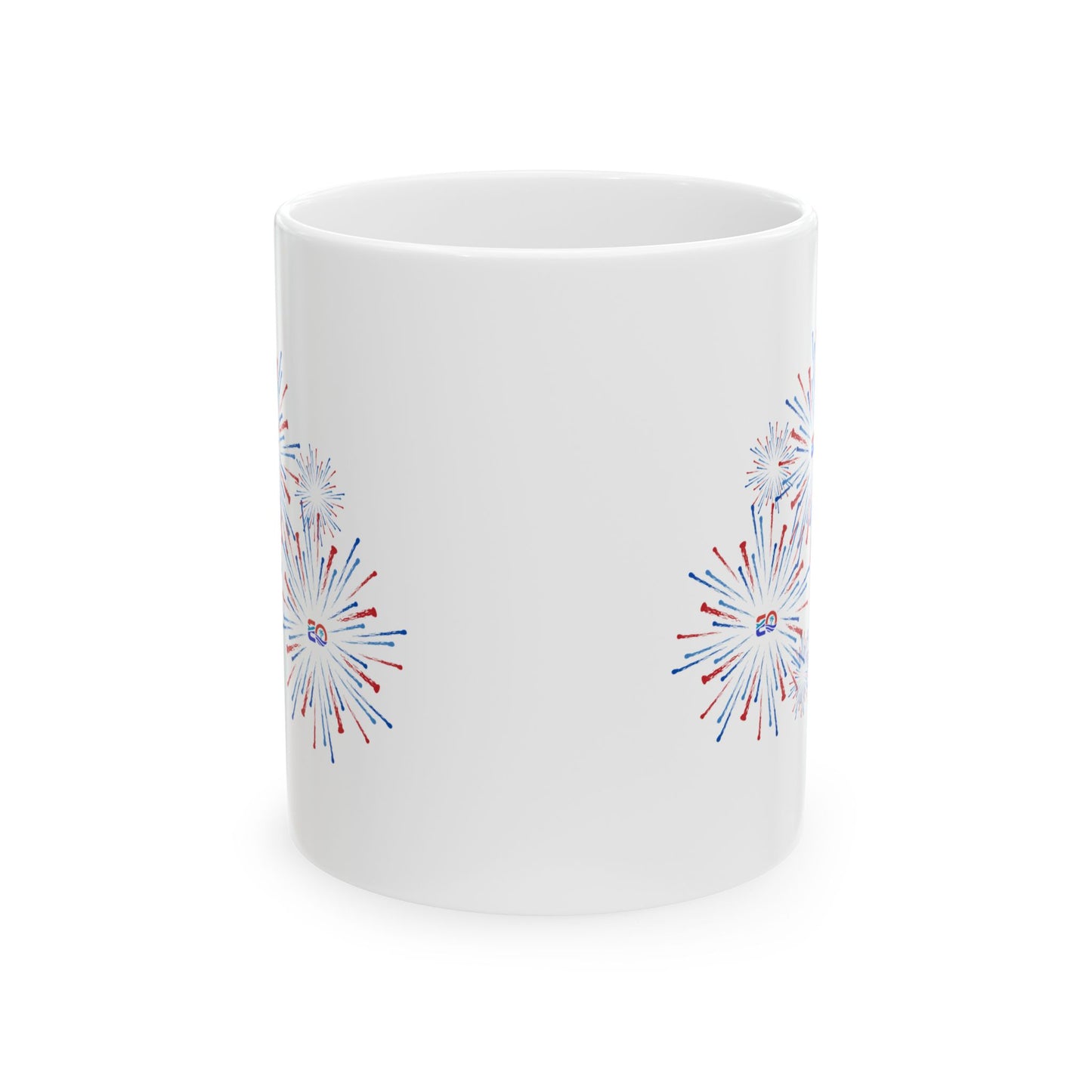 EO USA Fireworks Ceramic Mug, (11oz, 15oz)