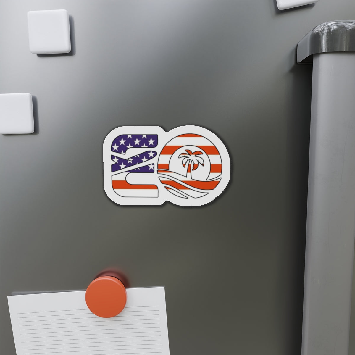 EO USA Flag Die-Cut Magnet Printify