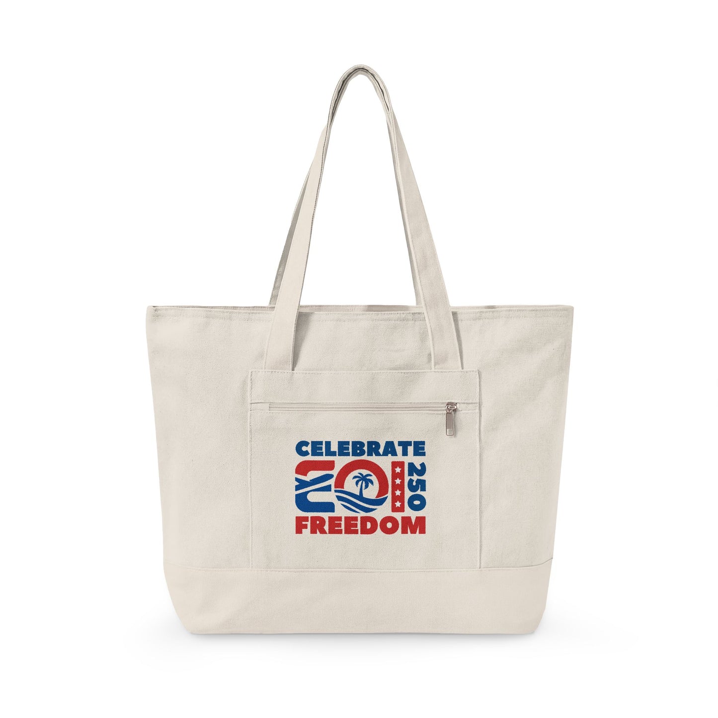 USA 250th Zippered Canvas Tote Printify