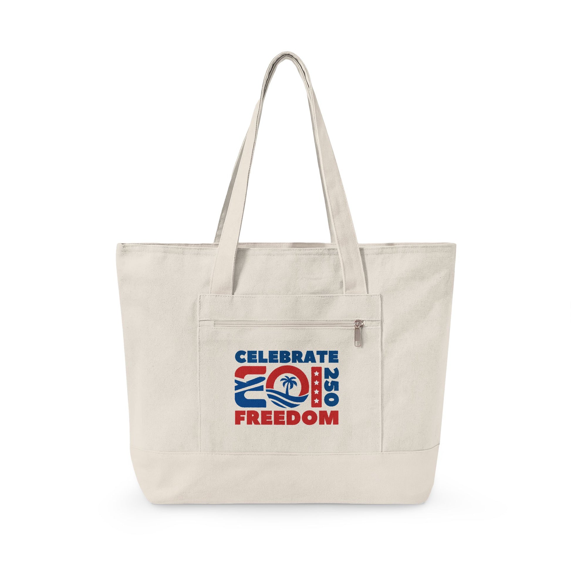 USA 250th Zippered Canvas Tote Printify