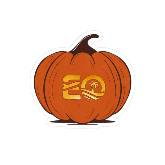 EO Logo Pumpkin Halloween Stickers Printify