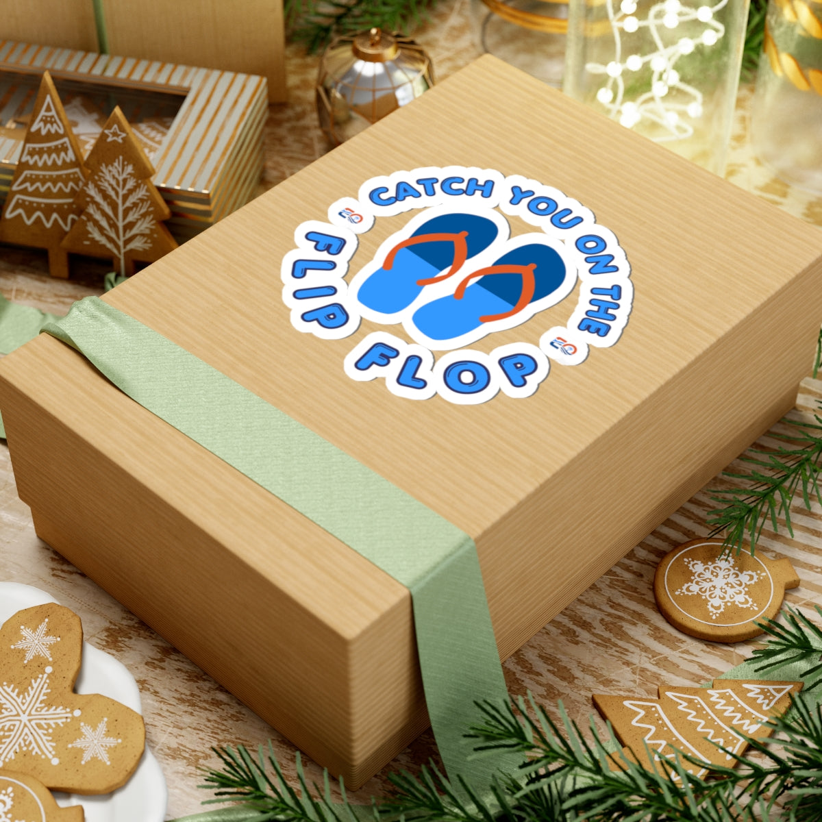 Catch you on the Flip Flop Stickers Printify