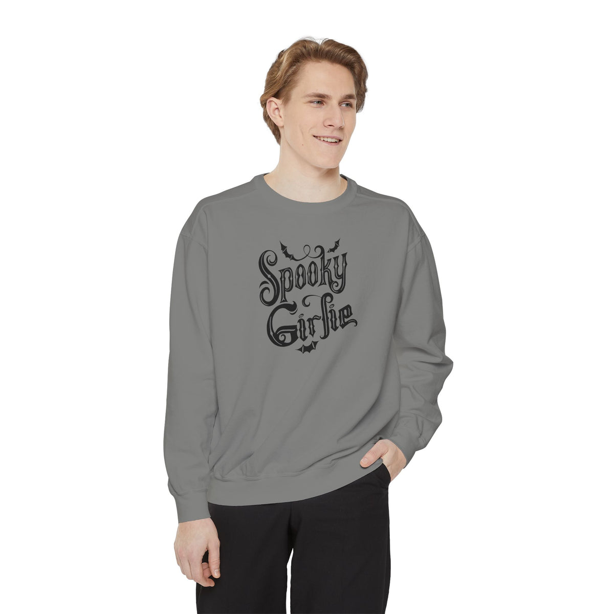 Spooky Girlie Unisex Garment-Dyed Sweatshirt Printify