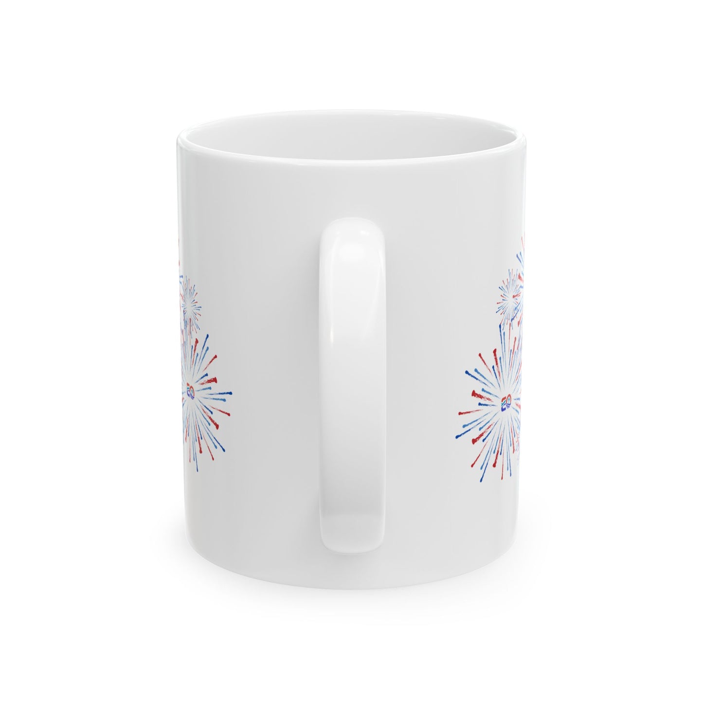 EO USA Fireworks Ceramic Mug, (11oz, 15oz)