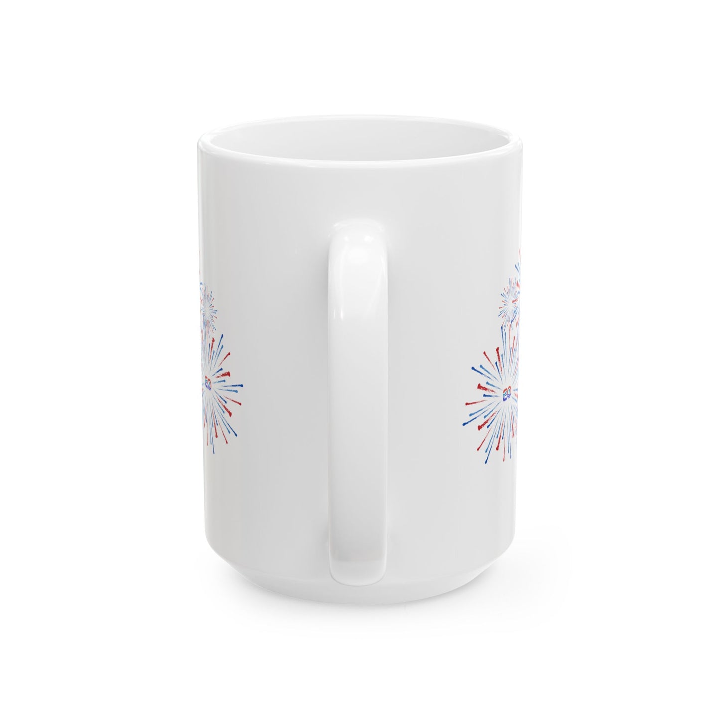 EO USA Fireworks Ceramic Mug, (11oz, 15oz)