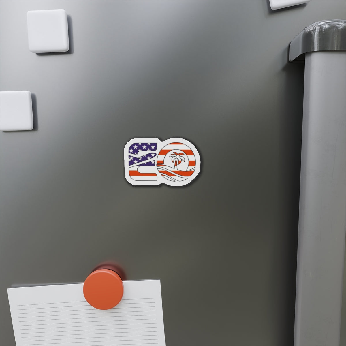 EO USA Flag Die-Cut Magnet Printify