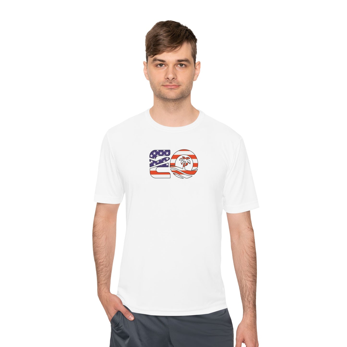 EO USA Flag Performance Tee Printify