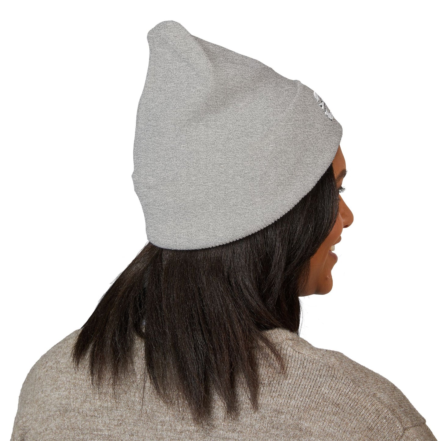 EO White Classic Cuffed Beanie (Embroidery)