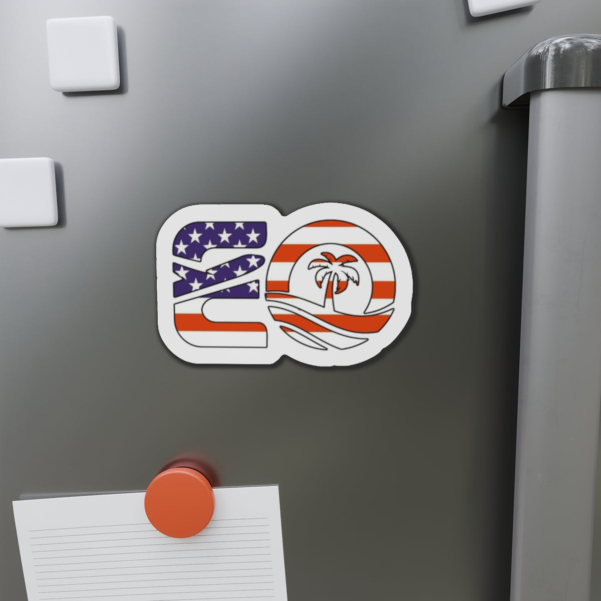EO USA Flag Die-Cut Magnet Printify