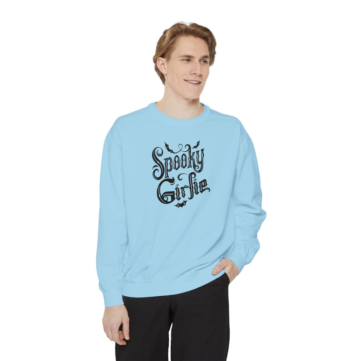 Spooky Girlie Unisex Garment-Dyed Sweatshirt Printify
