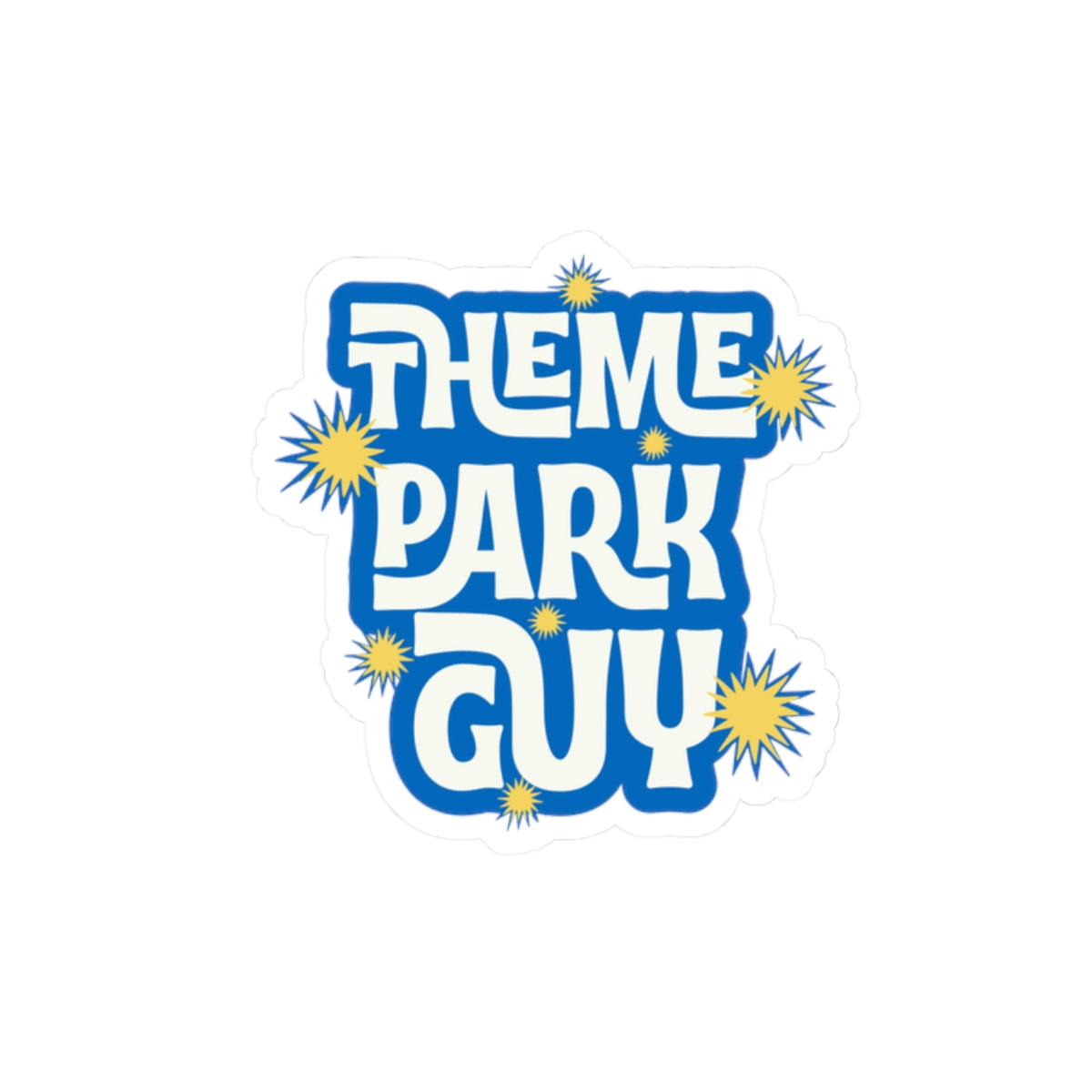 Theme Park Guy Sticker Printify