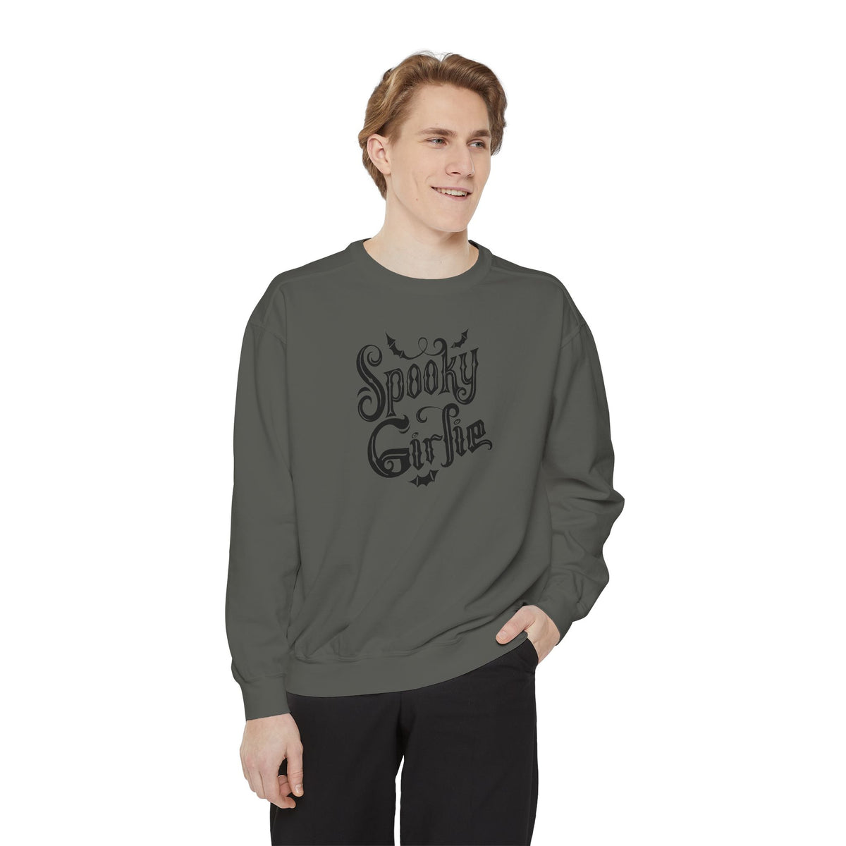 Spooky Girlie Unisex Garment-Dyed Sweatshirt Printify