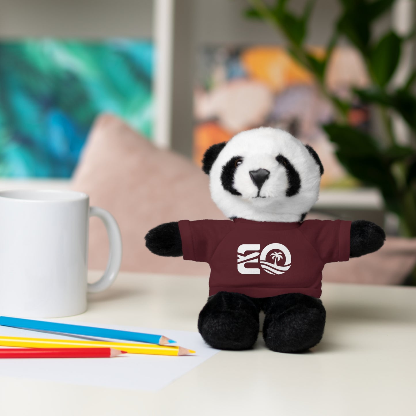 EO White Stuffed Animals with Tee